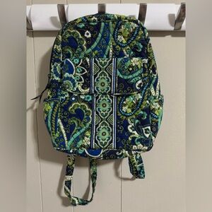 Vera Bradley soft quilted Blue and Green Patterned Backpack